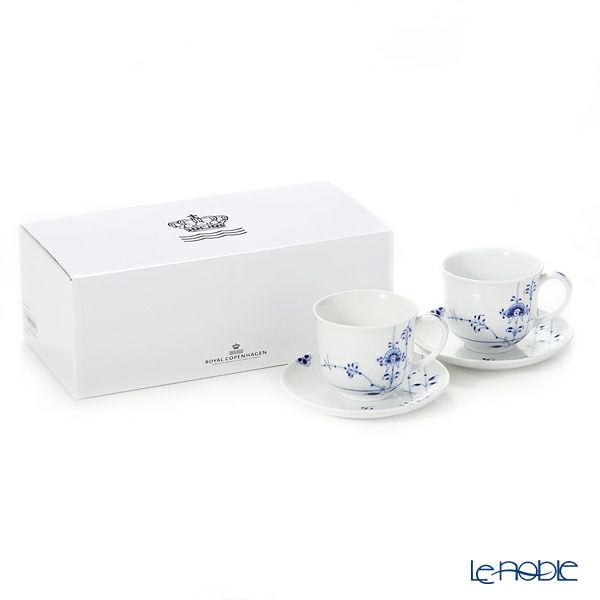 ロイヤルコペンハーゲン（Royal Copenhagen） ブルーパルメッテ カップ＆プレート ペア 160ml 2500030／1017409