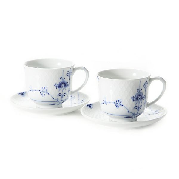 ロイヤルコペンハーゲン（Royal Copenhagen） ブルーパルメッテ カップ＆プレート ペア 160ml 2500030／1017409