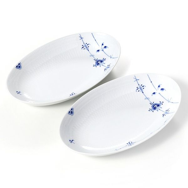 ロイヤルコペンハーゲン（Royal Copenhagen） ブルーパルメッテ オーバルディッシュ ペア 27×16 2500035