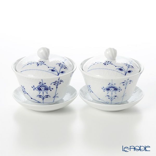 ロイヤルコペンハーゲン（Royal Copenhagen） ブルーパルメッテ 蓋つきカップ＆ソーサー ペア 210ml 2500062