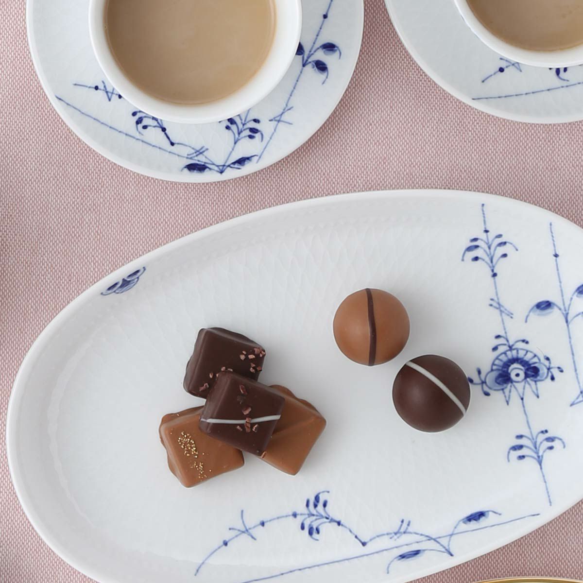 ロイヤルコペンハーゲン（Royal Copenhagen） ブルーパルメッテ オーバルディッシュ S 23×14cm 2500623