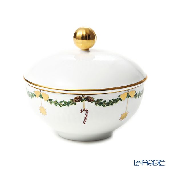 ロイヤルコペンハーゲン（Royal Copenhagen） スターフルーテッド シュガーボウル 蓋付 150ml 2503156／1021103