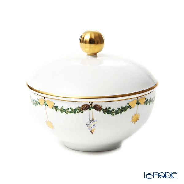 ロイヤルコペンハーゲン（Royal Copenhagen） スターフルーテッド シュガーボウル 蓋付 150ml 2503156／1021103