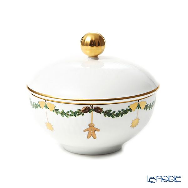 ロイヤルコペンハーゲン（Royal Copenhagen） スターフルーテッド シュガーボウル 蓋付 150ml 2503156／1021103