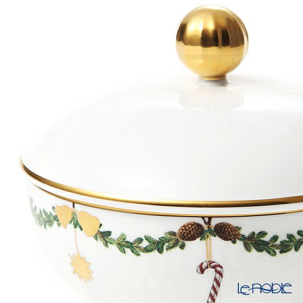 ロイヤルコペンハーゲン（Royal Copenhagen） スターフルーテッド シュガーボウル 蓋付 150ml 2503156／1021103