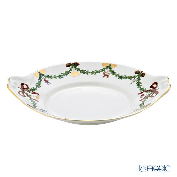ロイヤルコペンハーゲン（Royal Copenhagen） スターフルーテッド クリスマス ケーキディッシュ 27cm 2503422／1018148