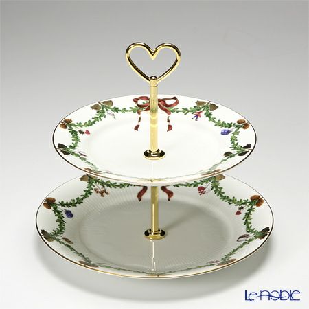 ロイヤルコペンハーゲン（Royal Copenhagen） スターフルーテッド ケーキスタンド 23cm 2503428／1017446