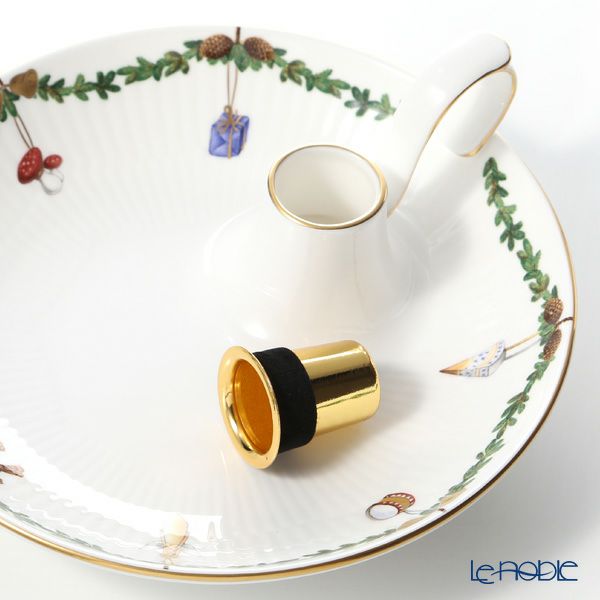 ロイヤルコペンハーゲン（Royal Copenhagen） スターフルーテッド キャンドルホルダー 17.5×H6.5cm 2503501／1024778