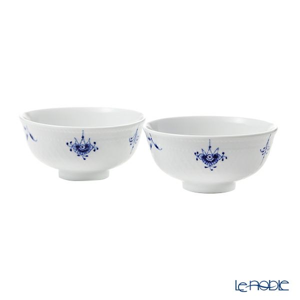 ロイヤルコペンハーゲン（Royal Copenhagen） ブルーパルメッテ ブロッサム ライスボウル／ご飯茶碗 ペア 11×H5cm 2508018／1016969