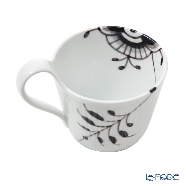 ロイヤルコペンハーゲン（Royal Copenhagen） ブラック フルーテッド メガ マグカップ ハイハンドル 330ml 2541090／1017018