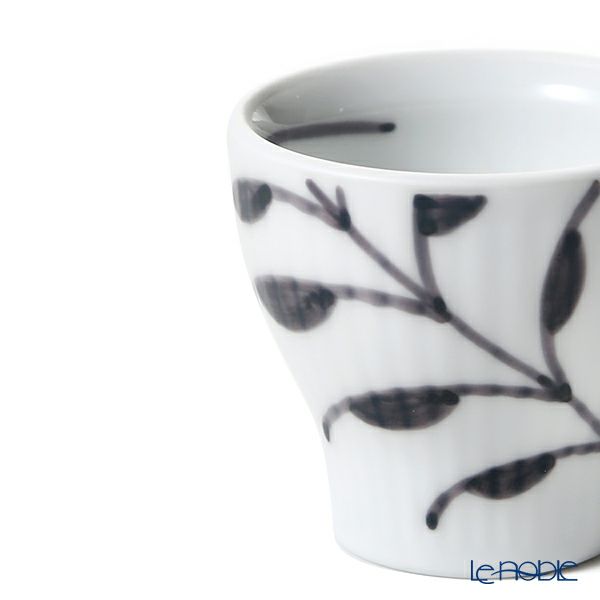 ロイヤルコペンハーゲン（Royal Copenhagen） ブラック フルーテッド メガ エッグカップ ペア 3×H5.3cm 2541703／1017033