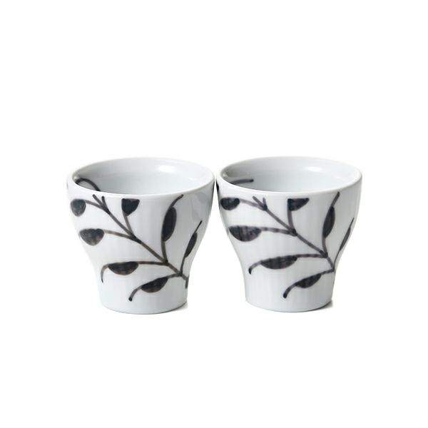 ロイヤルコペンハーゲン（Royal Copenhagen） ブラック フルーテッド メガ エッグカップ ペア 3×H5.3cm 2541703／1017033