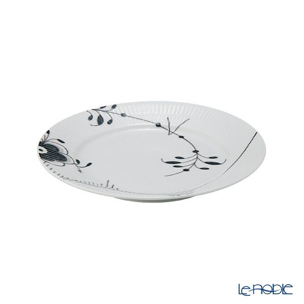 ロイヤルコペンハーゲン（Royal Copenhagen） ブラック フルーテッド メガ デザートプレート 22cm 2542622／1017470