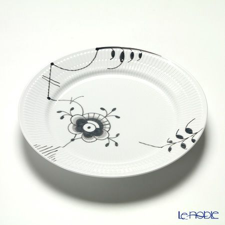 ロイヤルコペンハーゲン（Royal Copenhagen） ブラック フルーテッド メガ ディナープレート 27cm 2546627／1017473