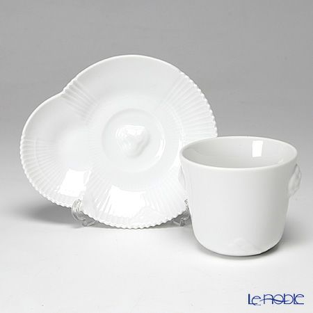 ロイヤルコペンハーゲン（Royal Copenhagen） エレメンツ ホワイト エスプレッソカップ＆ソーサー 100ml 2597056／1017066