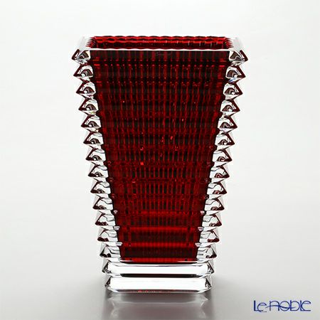 バカラ（Baccarat） EYE 2-802-298 ベース（花瓶） スクエア S 20cm レッド