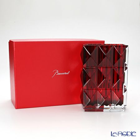 バカラ（Baccarat） ルクソール 2-808-408 ベース（花瓶） レッド 20cm