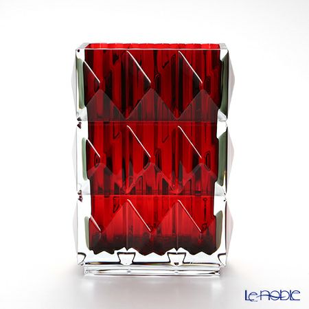 バカラ（Baccarat） ルクソール 2-808-408 ベース（花瓶） レッド 20cm