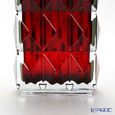 バカラ（Baccarat） ルクソール 2-808-408 ベース（花瓶） レッド 20cm