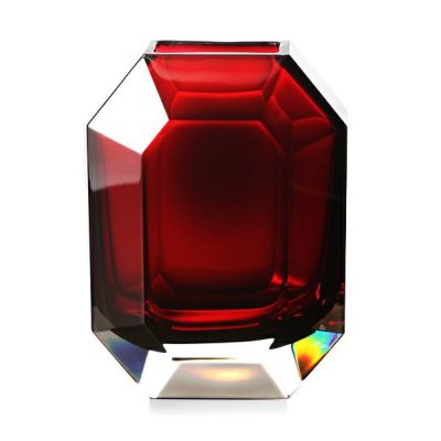 バカラ（Baccarat） オクトゴン 2-813-754 ベース（花瓶） レッド 25cm