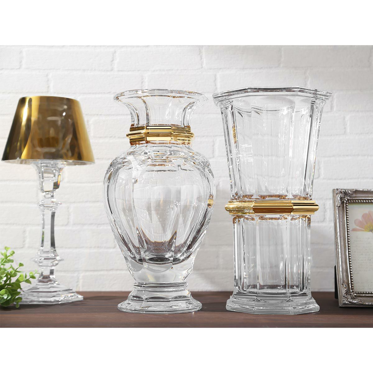 バカラ（Baccarat） アルクール 2-814-497 ストレートベース（花瓶） 32cm ゴールド