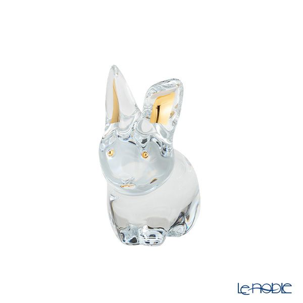バカラ（Baccarat） オブジェ 2-814-806 ラビット ゴールド 7.5cm