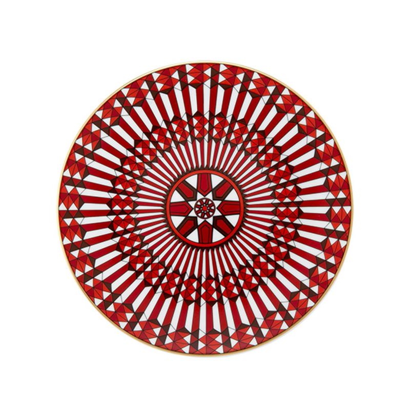 バカラ（Baccarat）ポーセリンコレクション アルカディア 2-817-035 プレート 16cm レッド ※磁器製※
