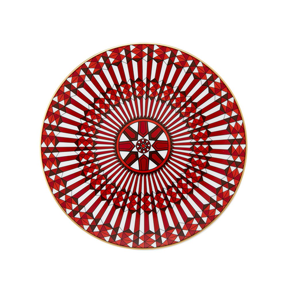 バカラ（Baccarat）ポーセリンコレクション アルカディア 2-817-035 プレート 16cm レッド ※磁器製※