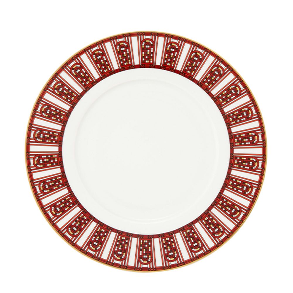 バカラ（Baccarat）ポーセリンコレクション アルカディア 2-817-036 プレート 21cm レッド ※磁器製※