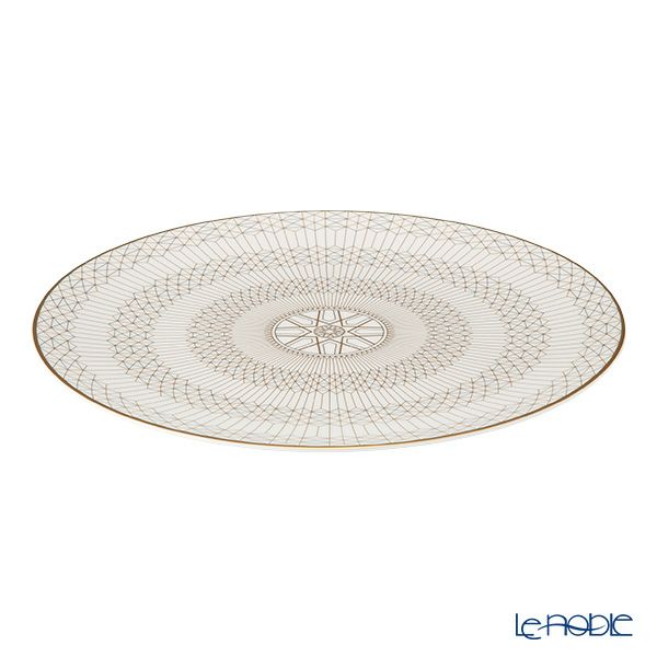 バカラ（Baccarat）ポーセリンコレクション アルカディア 2-817-043 プレート 31cm ゴールド ※磁器製※