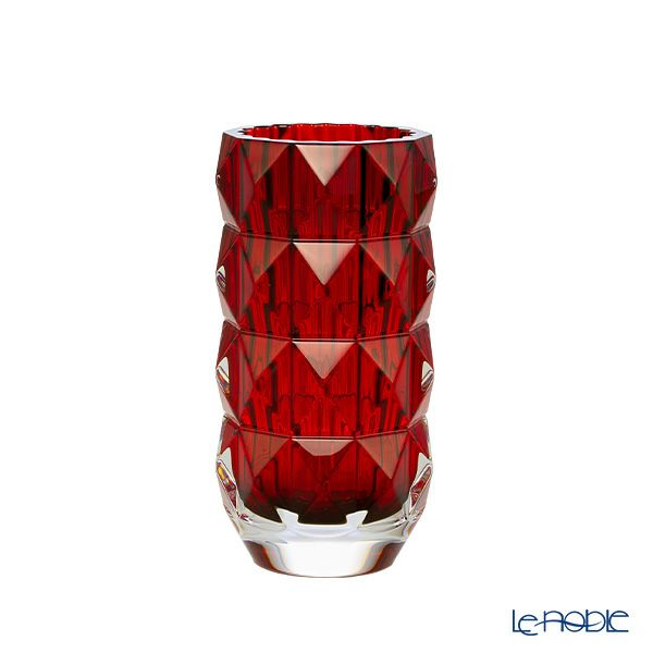バカラ（Baccarat） ルクソール 2-817-143 ベース（花瓶） 15cm レッド（ラッカージュ仕上げ）