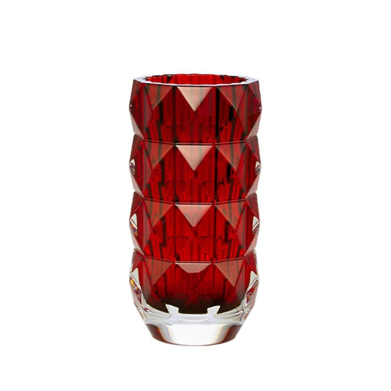 バカラ（Baccarat） ルクソール 2-817-143 ベース（花瓶） 15cm レッド（ラッカージュ仕上げ）