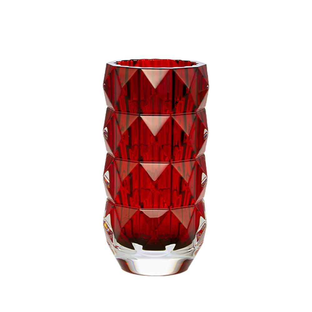 バカラ（Baccarat） ルクソール 2-817-143 ベース（花瓶） 15cm レッド（ラッカージュ仕上げ）