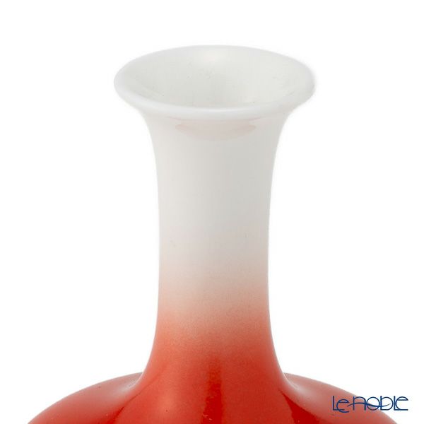 【1点限り】オールドノリタケ 白地朱色グラデーション 花瓶 ミニ ボーンチャイナ