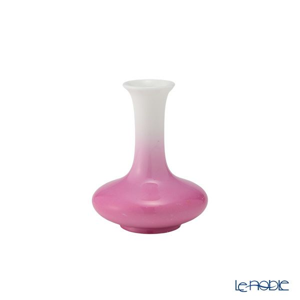 【1点限り】オールドノリタケ 白地ピンクグラデーション 花瓶 ミニ ボーンチャイナ