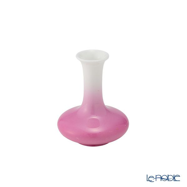 【1点限り】オールドノリタケ 白地ピンクグラデーション 花瓶 ミニ ボーンチャイナ