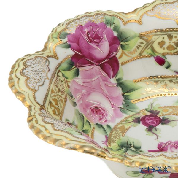 【1点限り】オールドノリタケ 金点盛り 薔薇文 ボウルセット 花型 7pcs