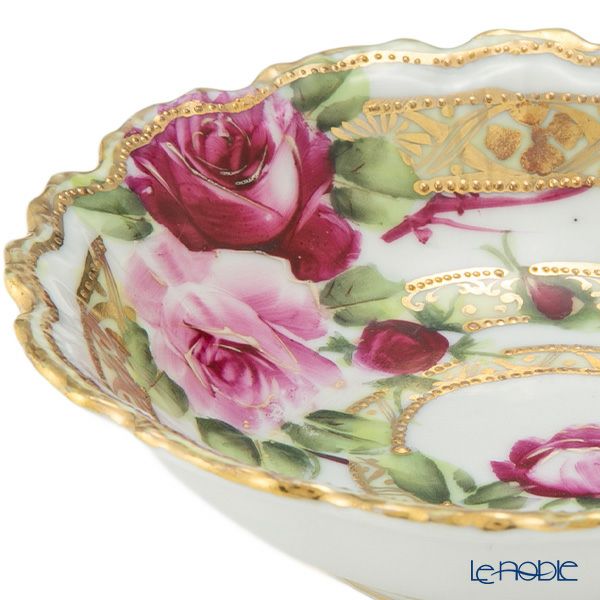 【1点限り】オールドノリタケ 金点盛り 薔薇文 ボウルセット 花型 7pcs