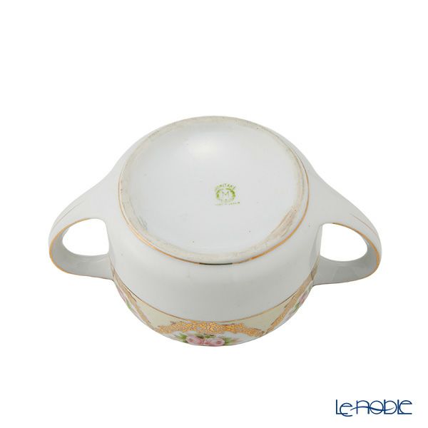 【1点限り】オールドノリタケ 金彩黒花模様帯 小薔薇文 ティーセット 6客揃え 17pcs