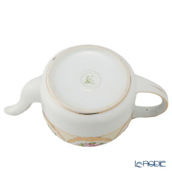 【1点限り】オールドノリタケ 金彩黒花模様帯 小薔薇文 ティーセット 6客揃え 17pcs