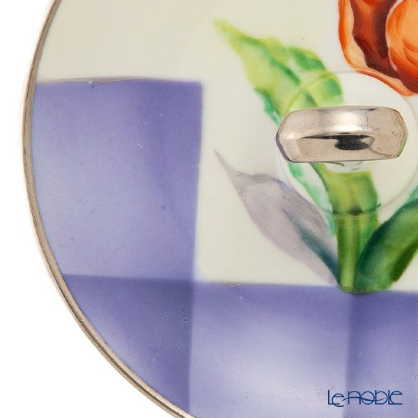 【1点限り】オールドノリタケ アールデコ 銀彩 チューリップ文 レモン皿