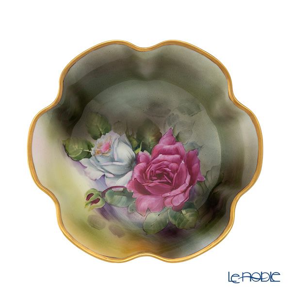 【1点限り】オールドノリタケ 金彩 薔薇文 ボウル 花型