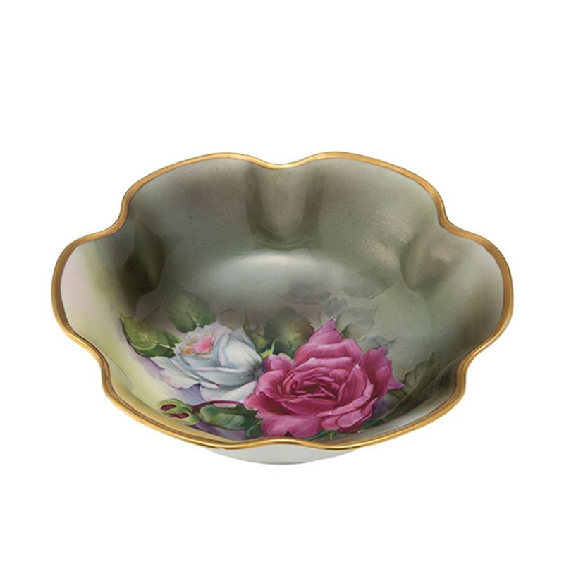 1点限り】オールドノリタケ 金彩 薔薇文 ボウル 花型 | ブランド洋食器