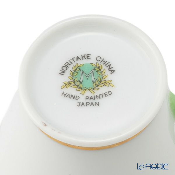【1点限り】オールドノリタケ 金彩 薔薇文 デミタスカップ＆ソーサー 黄緑