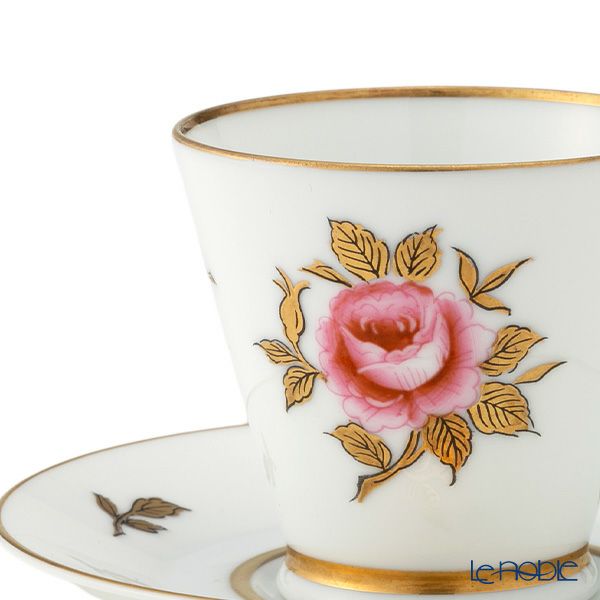 【1点限り】オールドノリタケ 金彩 薔薇文 デミタスカップ＆ソーサー 水色