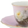 【1点限り】オールドノリタケ 金彩ピンク地 薔薇文 デミタスセット 5客揃え 15pcs 花型