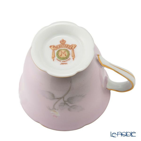 【1点限り】オールドノリタケ 金彩ピンク地 薔薇文 デミタスセット 5客揃え 15pcs 花型