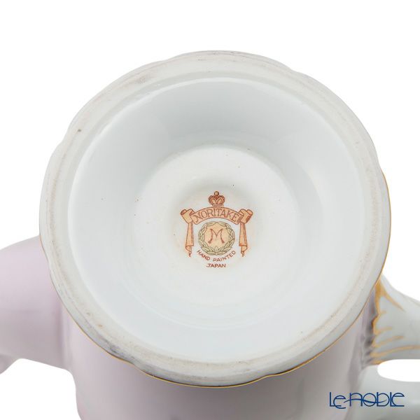 【1点限り】オールドノリタケ 金彩ピンク地 薔薇文 デミタスセット 5客揃え 15pcs 花型