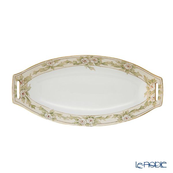 【1点限り】オールドノリタケ 金盛 白花葉模様 セロリーセット 7pcs