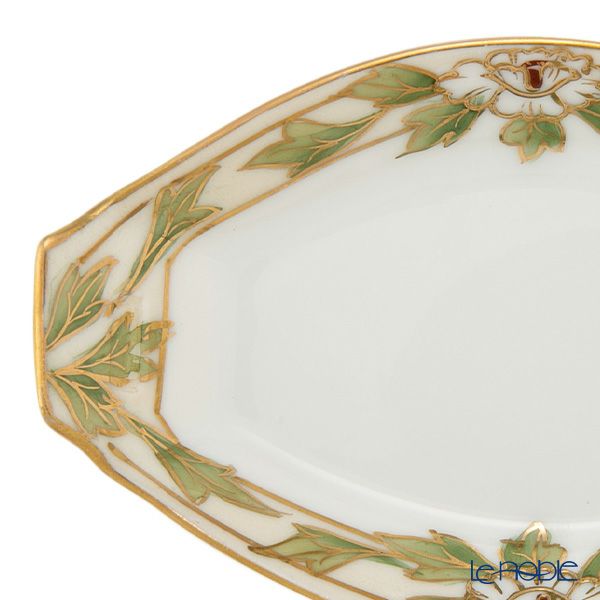 【1点限り】オールドノリタケ 金盛 白花葉模様 セロリーセット 7pcs